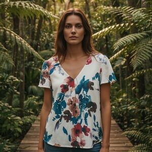 SHIRT A New Day Floral Blouse Top